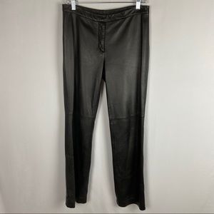 INC Black 100% Leather Lined Pants